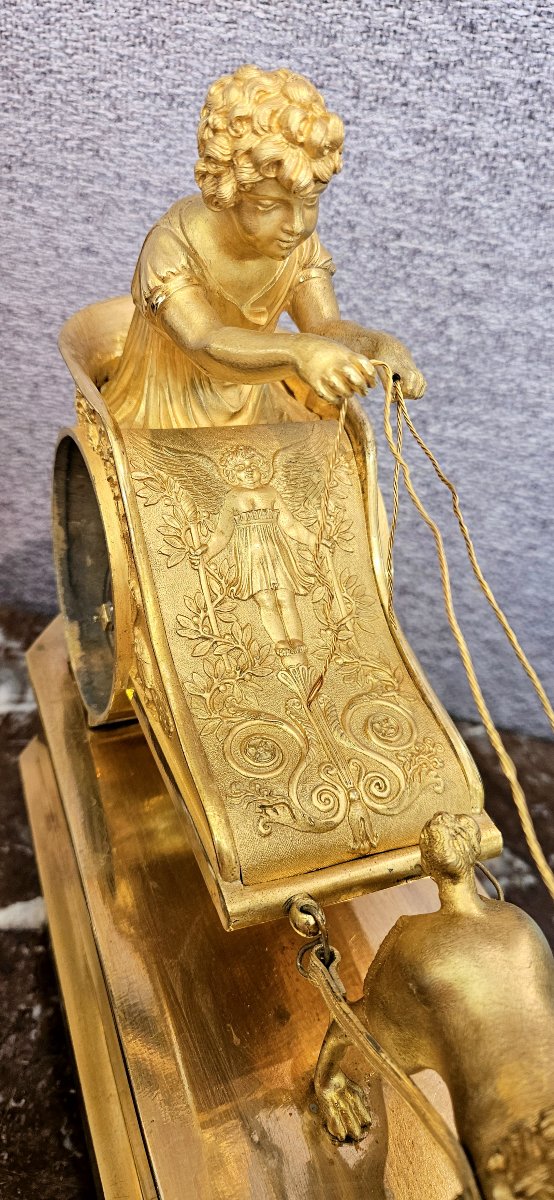 Empire Skeleton Clock: "the Chariot Of Loyalty," A Ravrio Model-photo-7