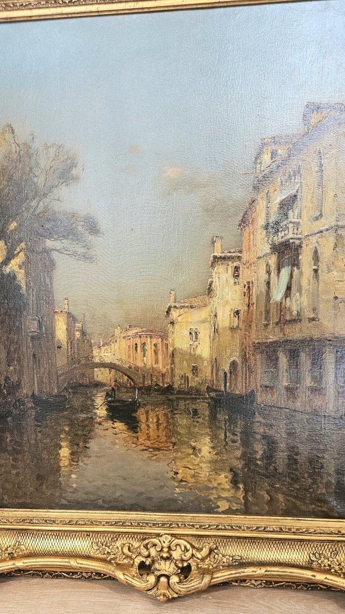 Large Painting Of Venice Signed By Bouvard-photo-2