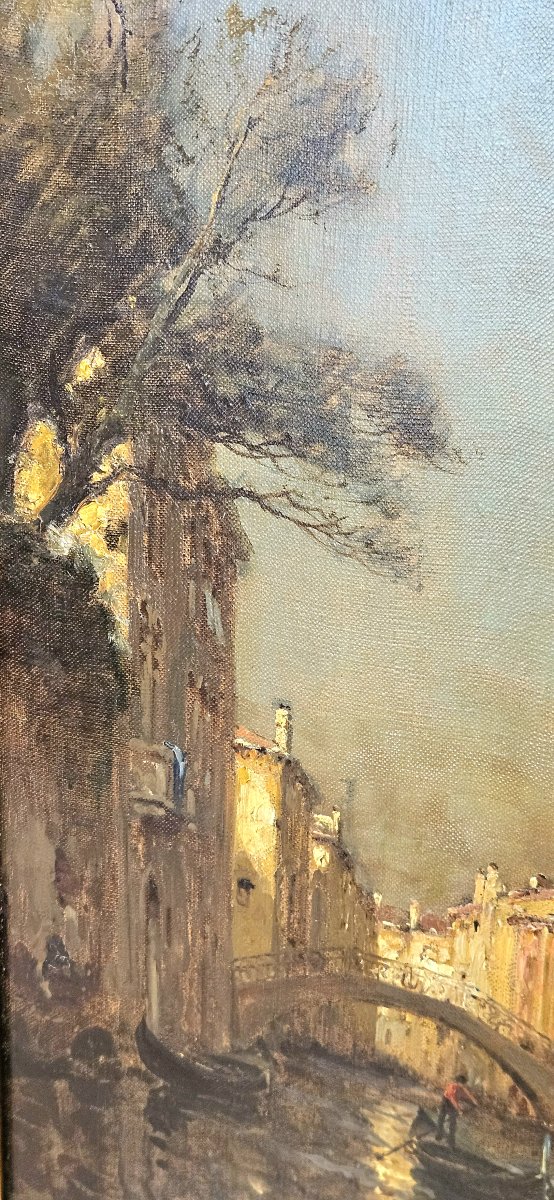 Large Painting Of Venice Signed By Bouvard-photo-2