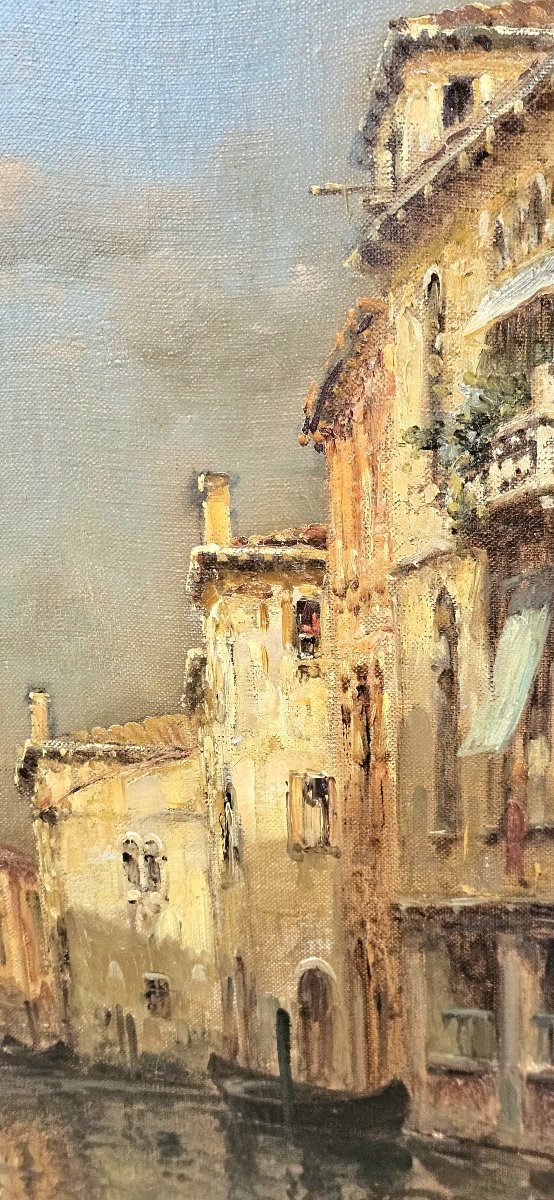 Large Painting Of Venice Signed By Bouvard-photo-3