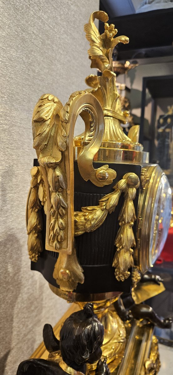 Large Gilded And Patinated Bronze Clock—an Osmond Model—signed Raingo And Picard—paris-photo-1