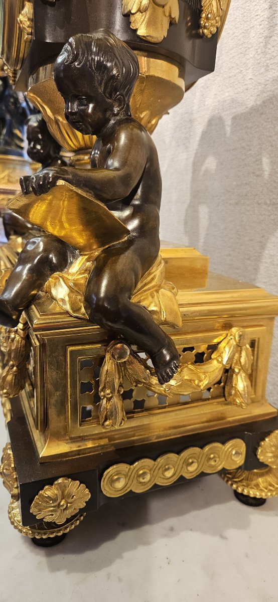 Large Gilded And Patinated Bronze Clock—an Osmond Model—signed Raingo And Picard—paris-photo-2
