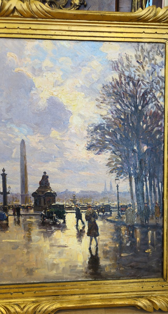 grand tableau de Paris par H.MALFROY: place de la Concorde-photo-3