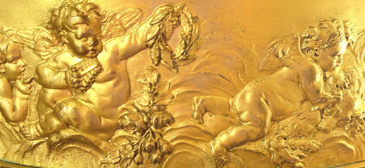 "Bacchanale" groupe en bronze signé "CLODION"-photo-4