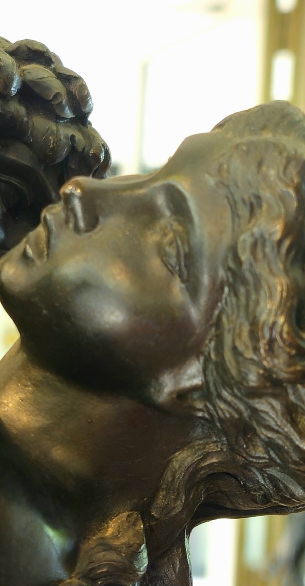 "Bacchanale" groupe en bronze signé "CLODION"-photo-1