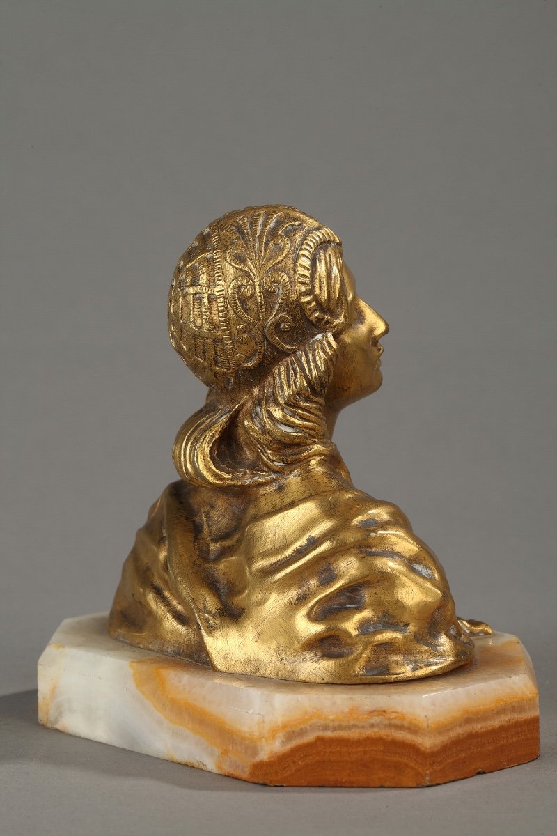 Bust Of Young Woman Signed Loiseau Rousseau-photo-4