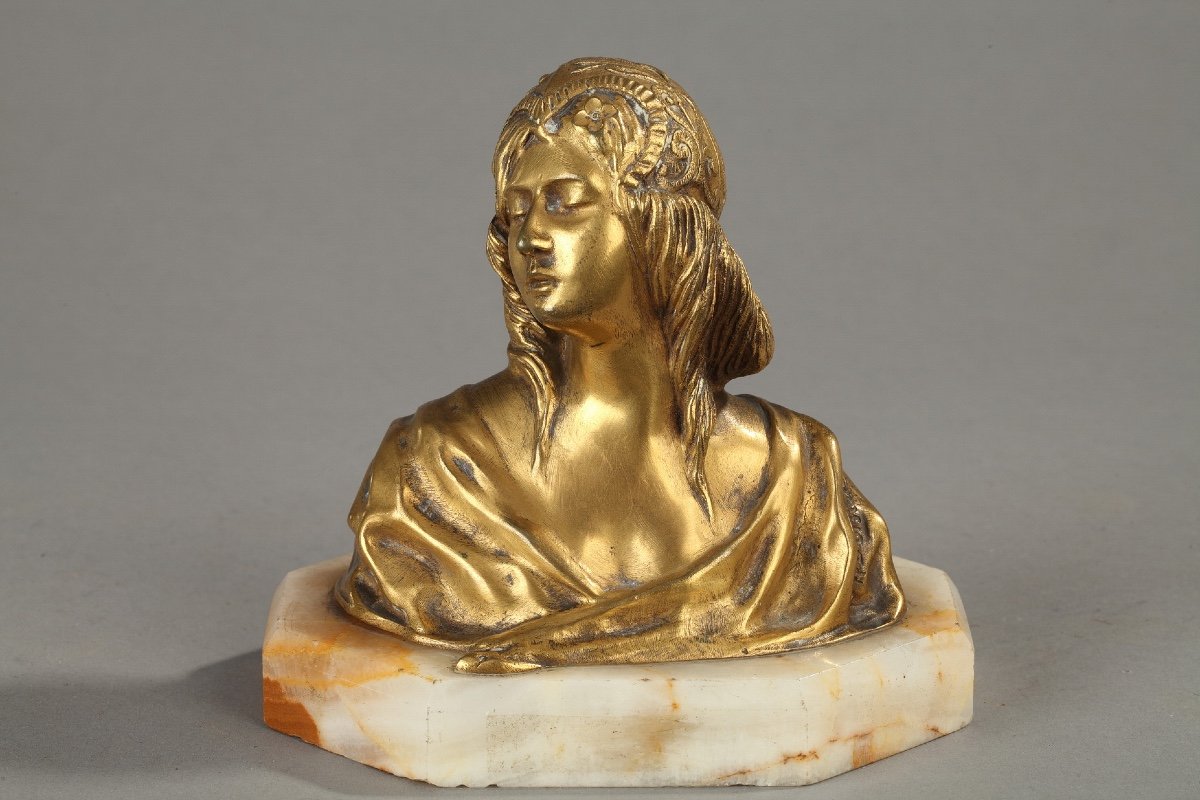 Bust Of Young Woman Signed Loiseau Rousseau