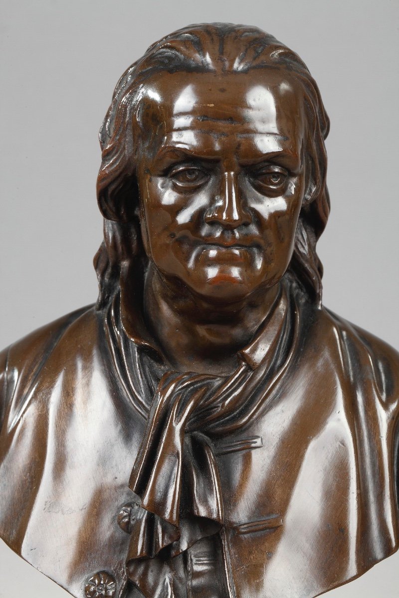 Benjamin Franklin Bust. F. Barbedienne-photo-3
