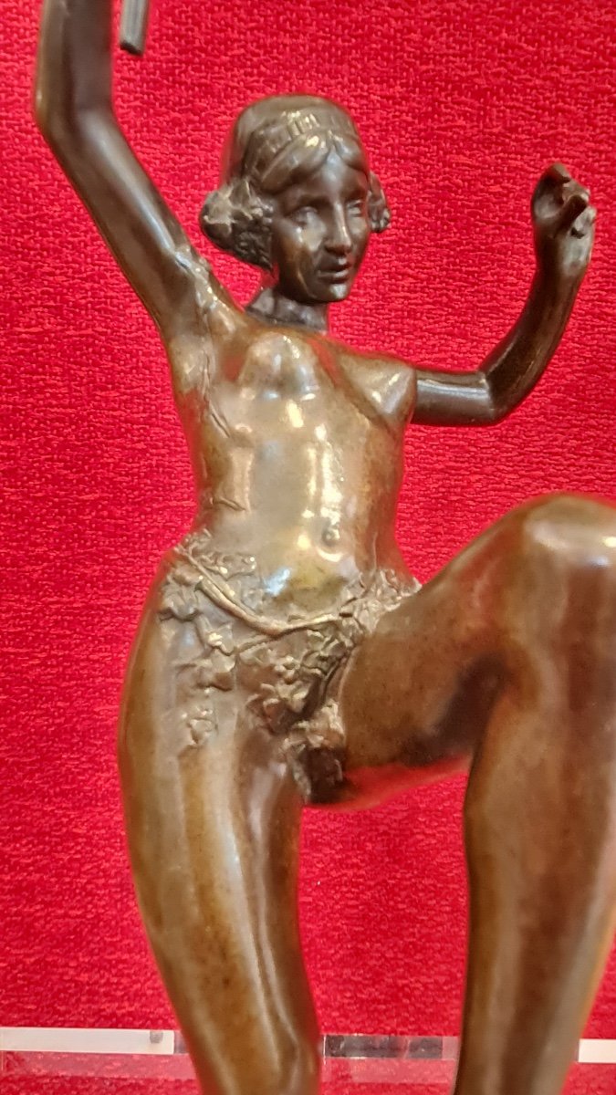 Bronze Art Déco, La Danseuse, Signé Clemencin-photo-3