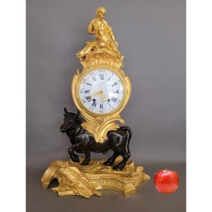 Louis XV Clock "with The Bull" Or "the Kidnapping Of Europe"