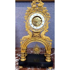 Directoire Skeleton Clock Signed Armingaud l'Aïné In Paris