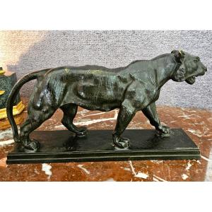 Bronze animalier de BARYE (1796  - 1875) : TIGRE MARCHANT