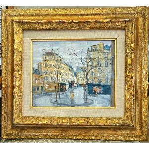 Serge Belloni: la place de Furstenberg à Paris, huile