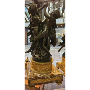 "bacchanale," A Bronze Sculpture Signed "clodion"