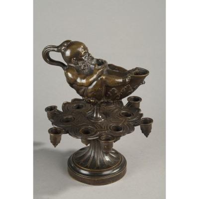 Bronze, Oil Lamp Neo-grec