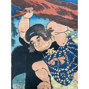 Estamp Japonaise, Kunisada, Kintaro