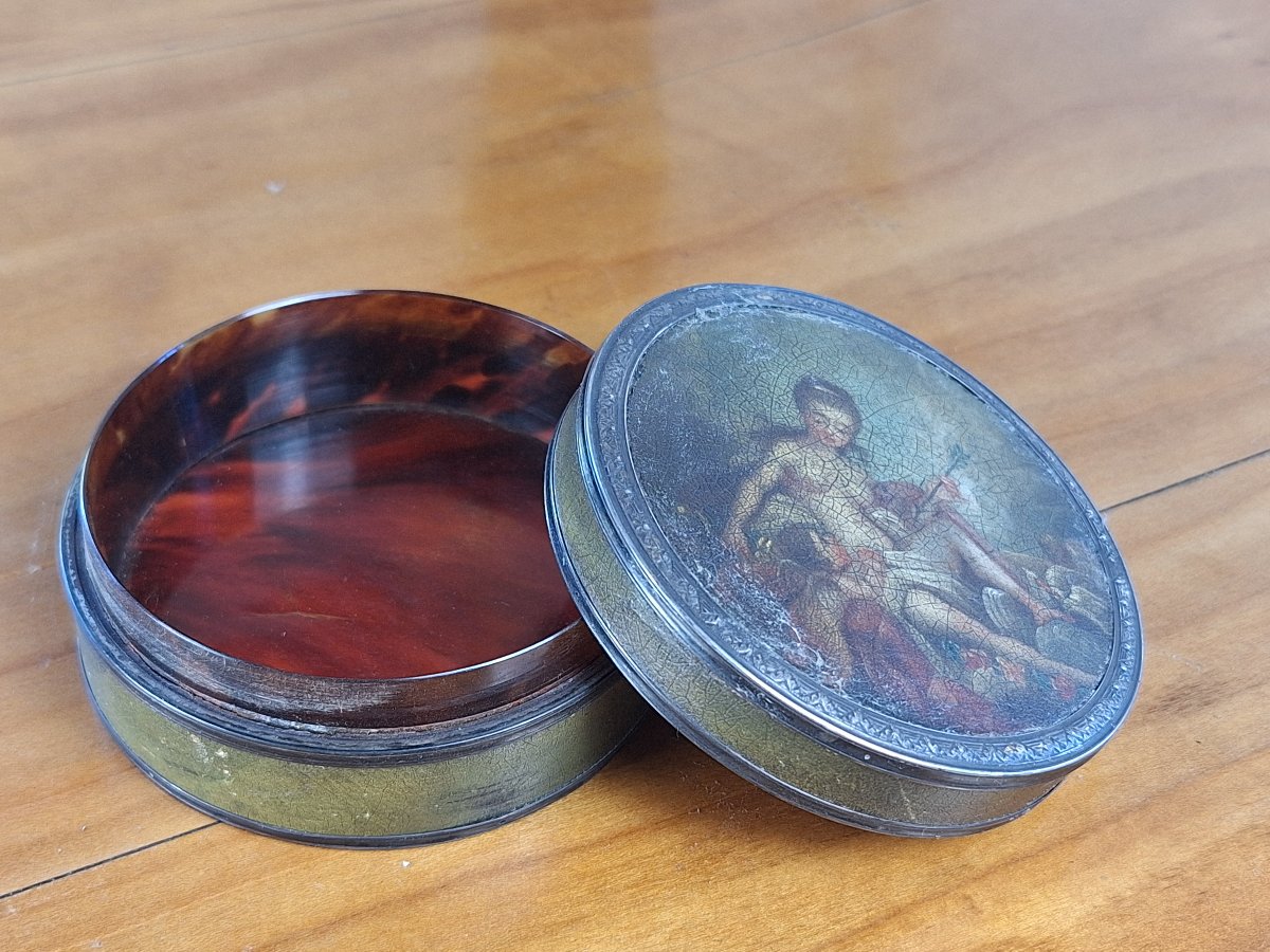 Round Lacquer Box By Martin With A Romantic Design – 18th Century-photo-3