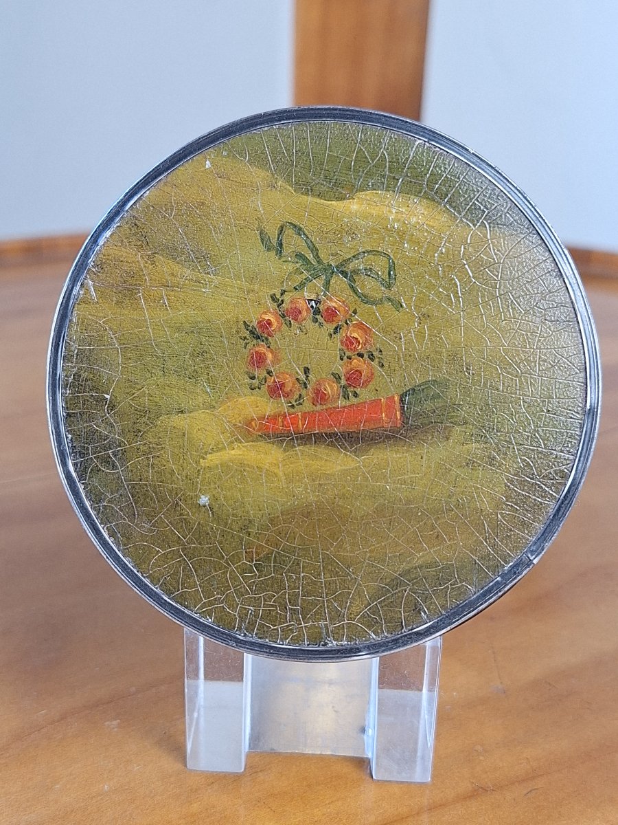 Round Lacquer Box By Martin With A Romantic Design – 18th Century-photo-1