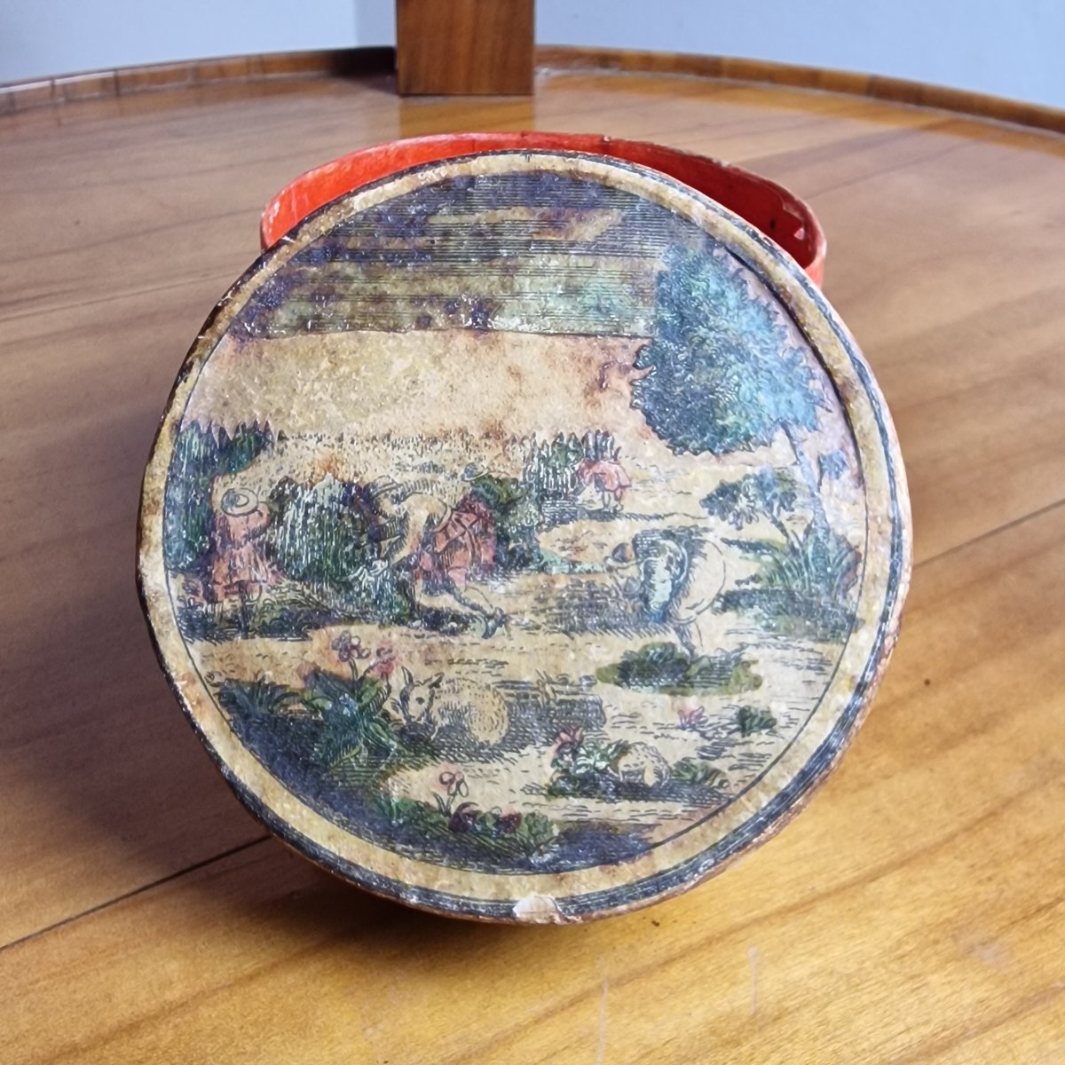 Painted Cardboard Powder Box – Military Scenes – Louis XV Period, 18th Century-photo-3