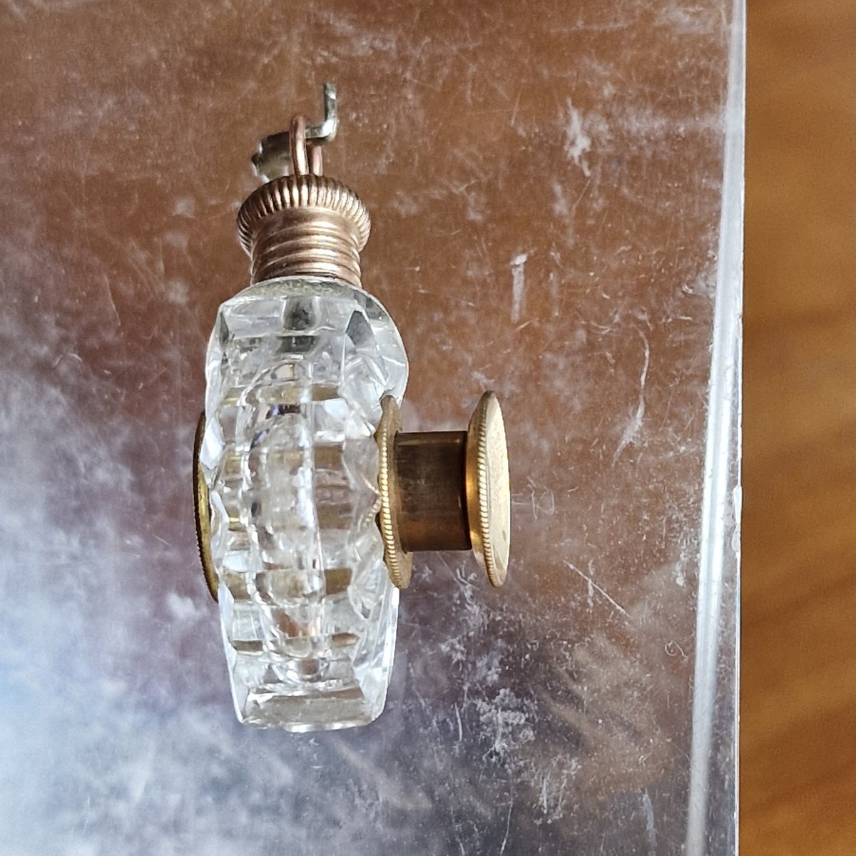 Cut Crystal Lorgnette Salt Bottle - Charles X Period, Circa 1820–1830-photo-2