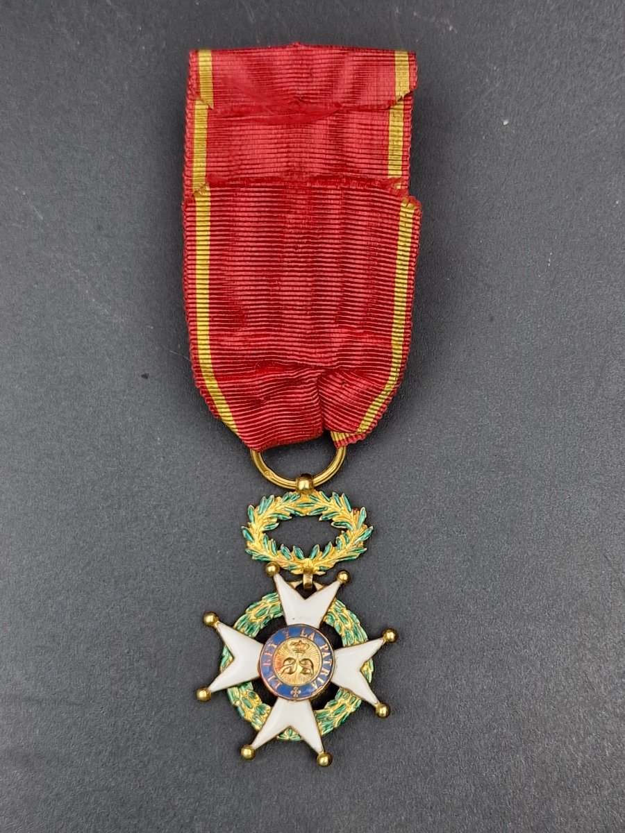 Ordre royal et militaire de Saint-Ferdinand d'Espagne en or et émail – Époque Charles X-photo-1