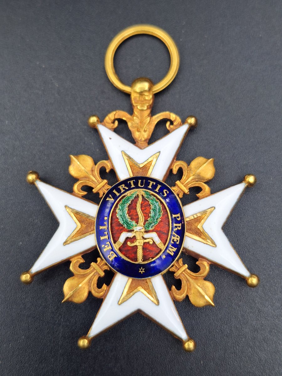 Ordre royal et militaire de Saint-Louis en or et émaux – Fin XVIIIe, début XIXe siècle-photo-2