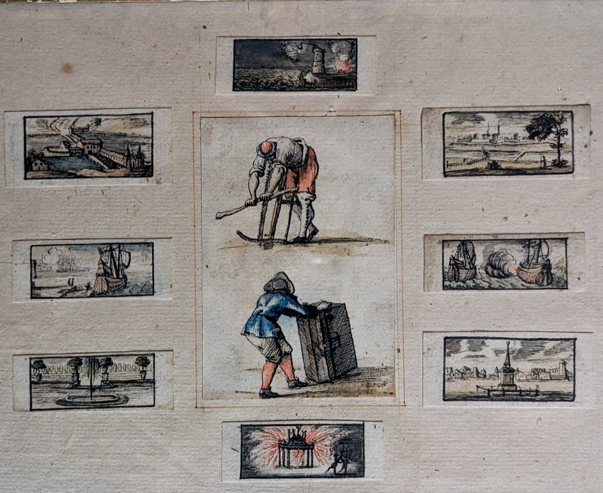 Dessins miniatures XVIIIème siècle -photo-1