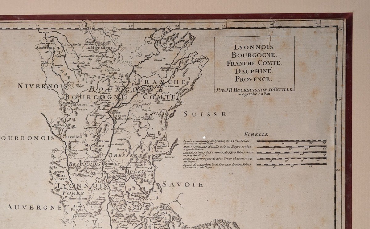 Carte géographique par Bourguignon d'Anville. 1719-photo-2