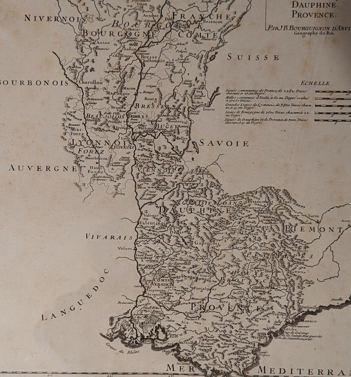 Carte géographique par Bourguignon d'Anville. 1719-photo-4