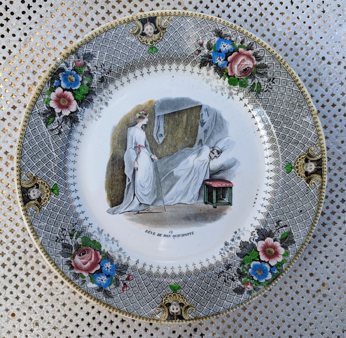 6 Leboeuf Milliet Don Quixote Plates-photo-3