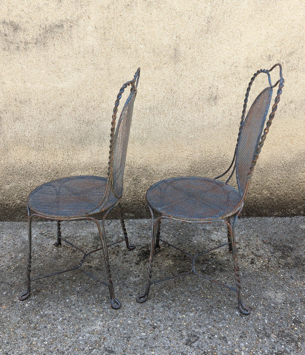2 chaises de jardin en fer-photo-2
