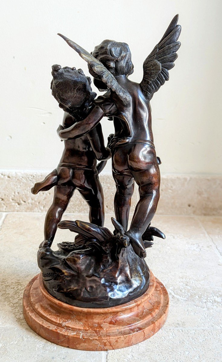 Bronze Victor Rousseau " Amitié"-photo-3