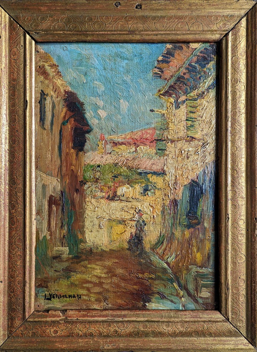 Rue animée en Provence par Verdilhan 