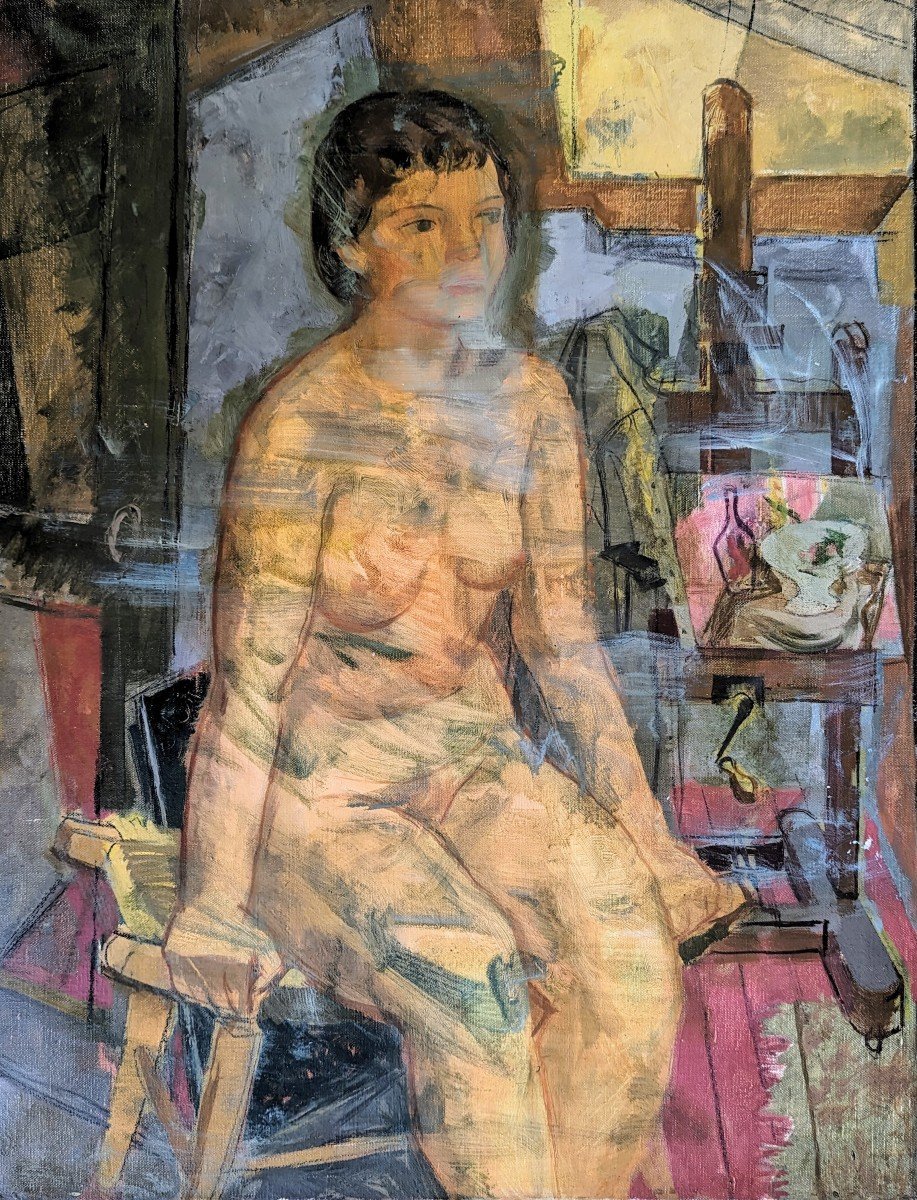 The Model In The Painter's Studio By Delavier