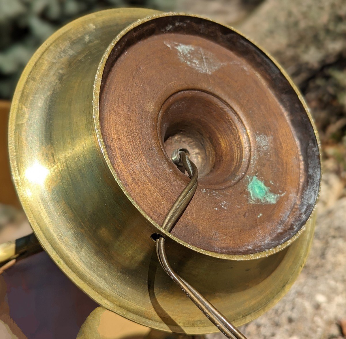 Bouillotte Lamp In Bronze And Sheet Metal -photo-2