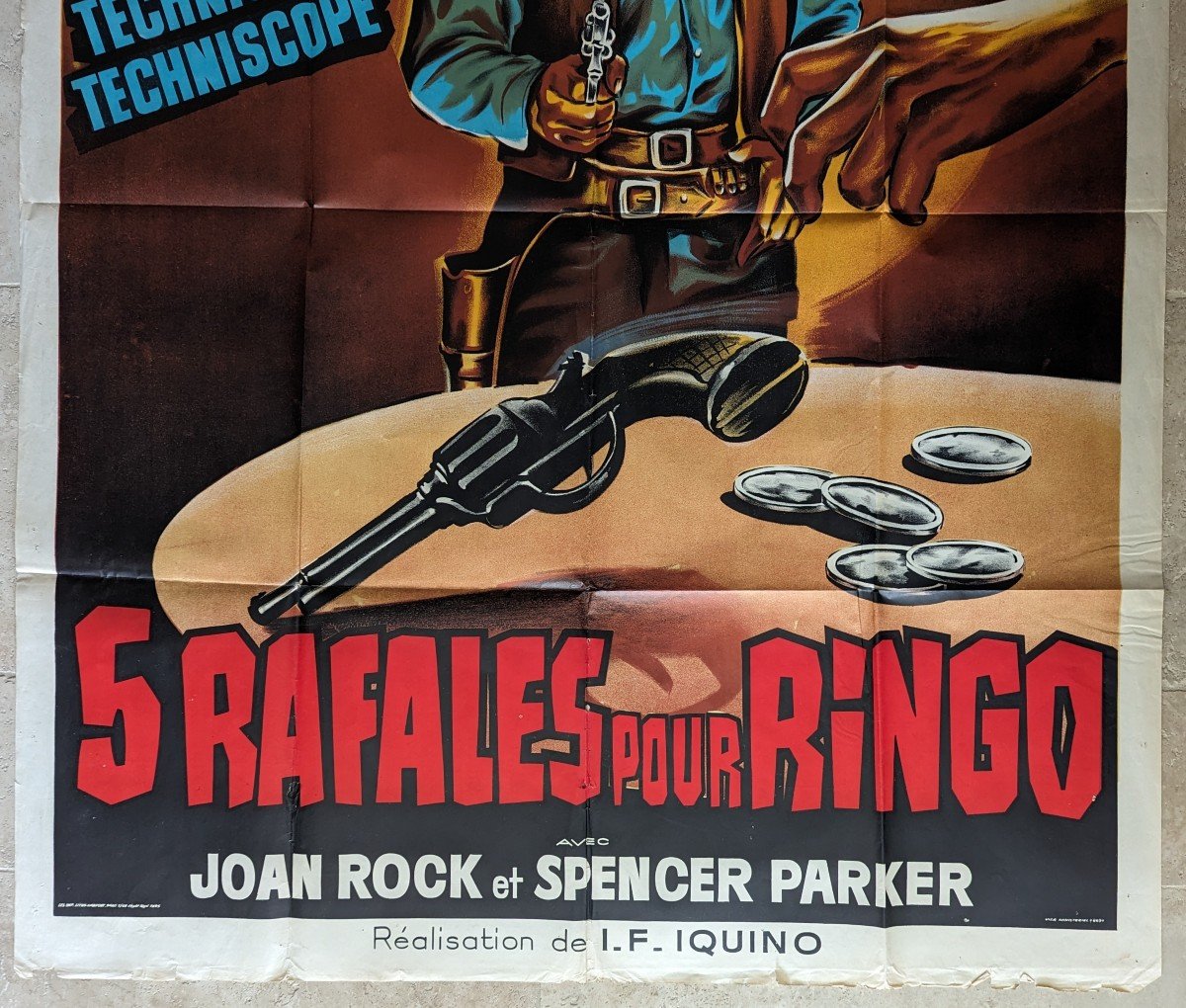 Affiche de Cinéma Western 1965 : 5 Rafales Pour Ringo-photo-1
