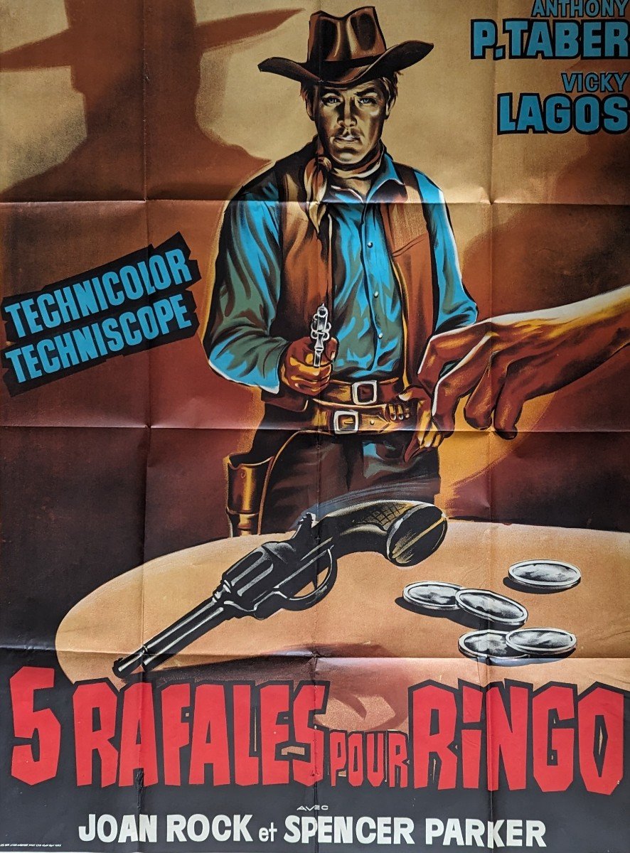 Affiche de Cinéma Western 1965 : 5 Rafales Pour Ringo-photo-4