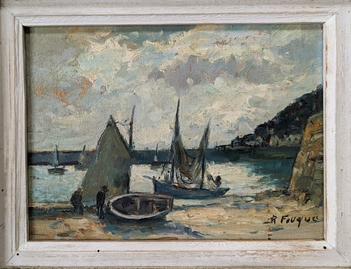 The Port Of Granville By Robert Henri Fouques -photo-3