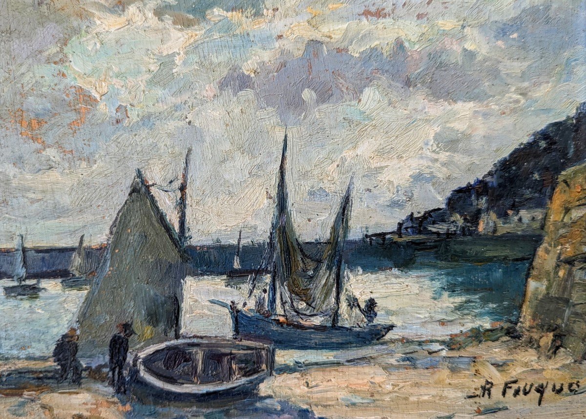 The Port Of Granville By Robert Henri Fouques -photo-1