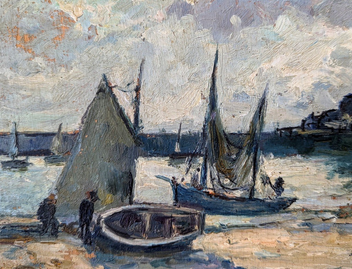 The Port Of Granville By Robert Henri Fouques -photo-2