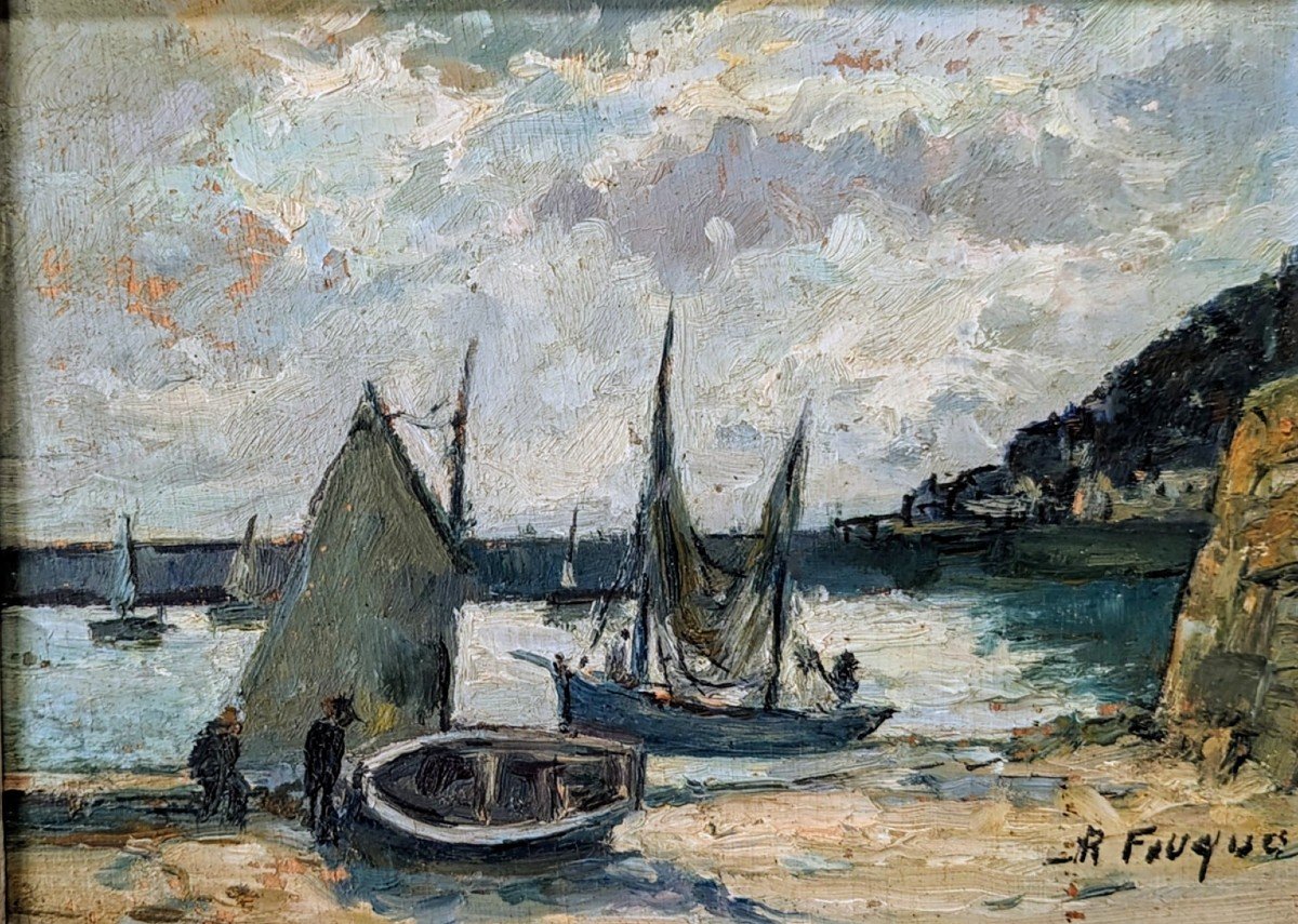 The Port Of Granville By Robert Henri Fouques -photo-3