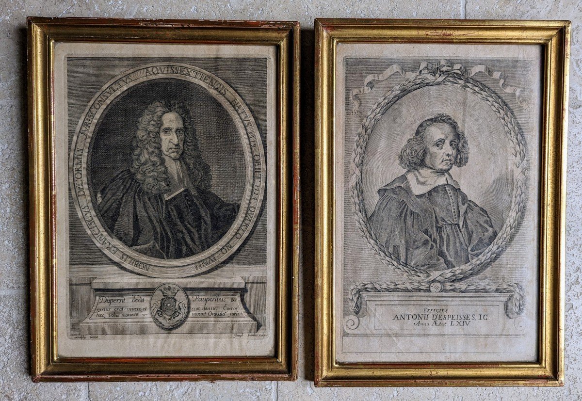 2 Framed Engravings - Portraits Of Lawyers-photo-4