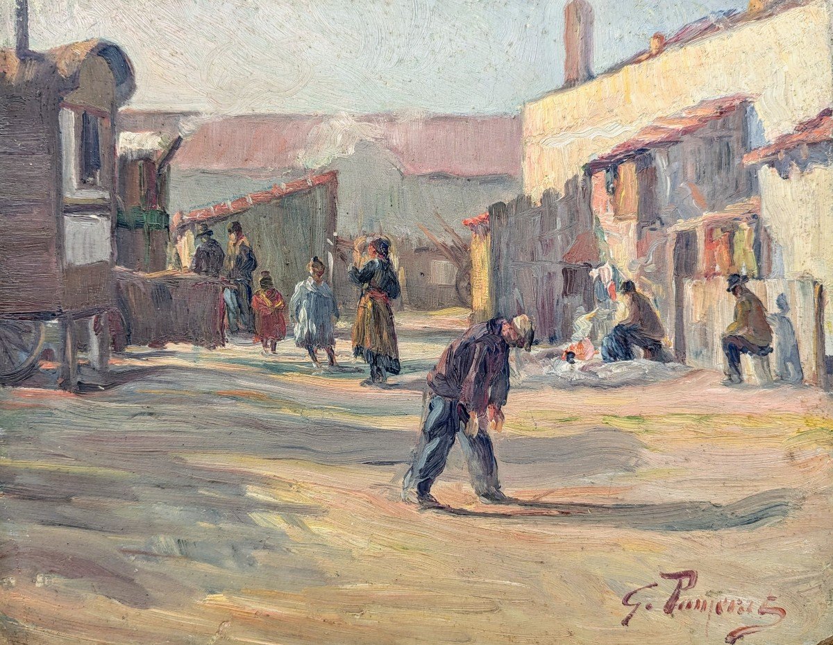 Scène de Village. Georges Pomerat 