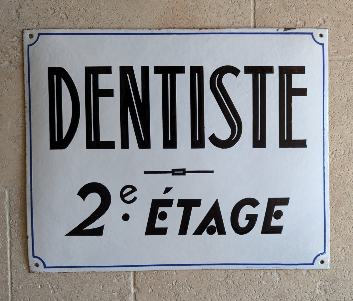 Grande plaque émaillée Dentiste - Années 30-photo-4