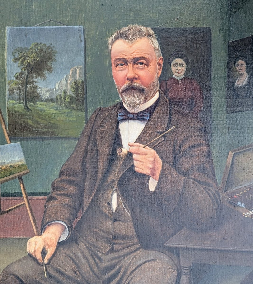 Portrait de Peintre . Début XXème Siècle -photo-5