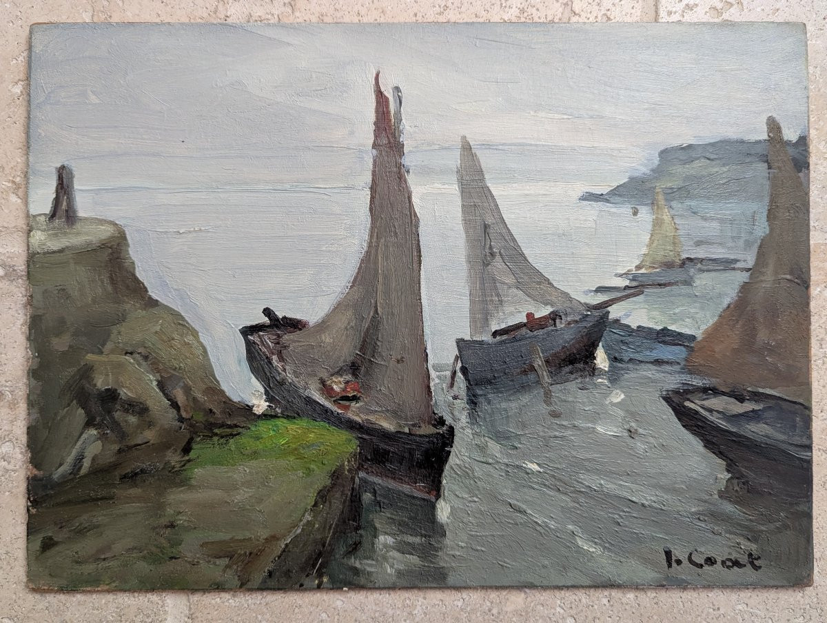 Boats Along The Breton Coast By Jo. Coat-photo-4