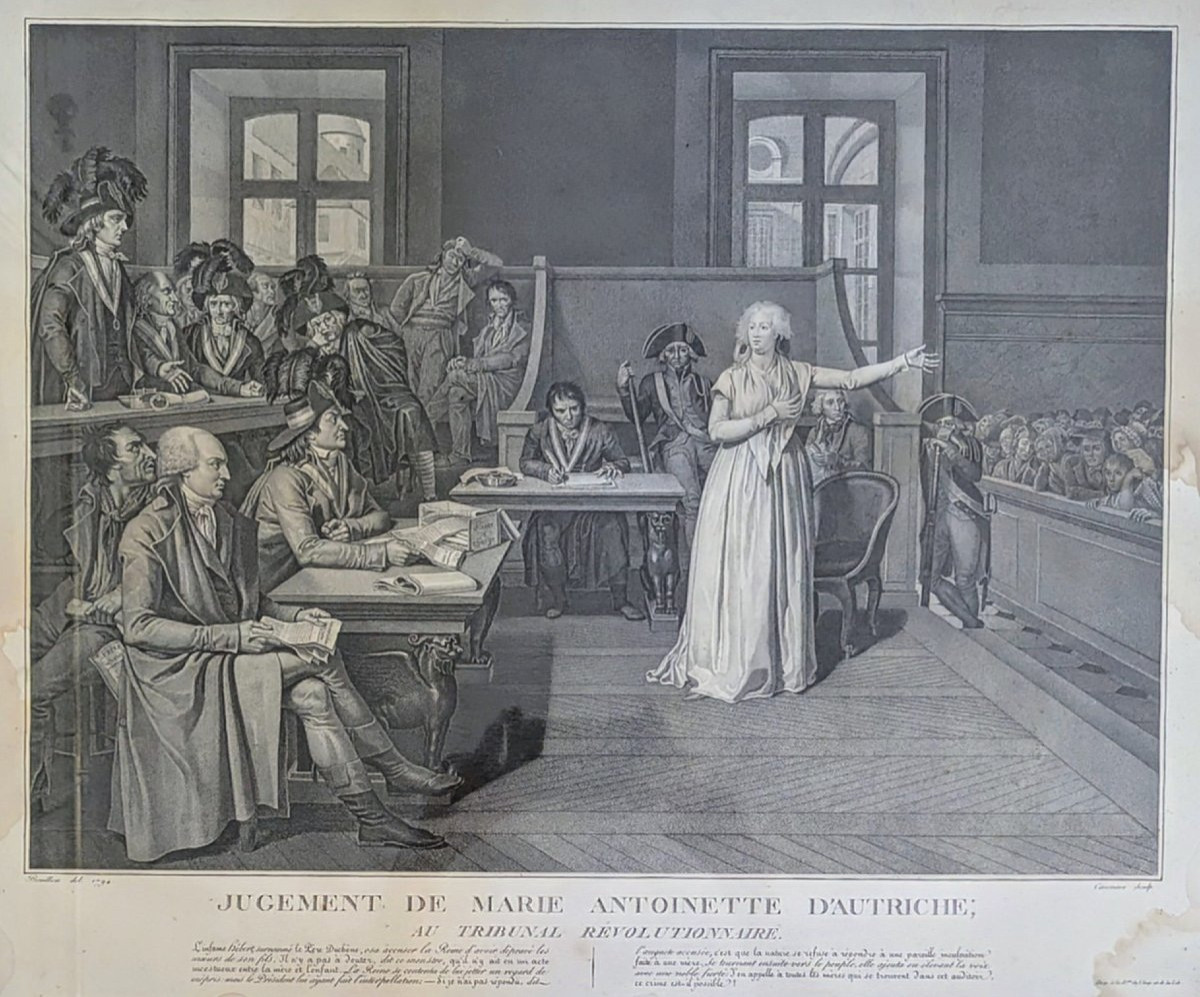 Judgment Of Marie Antoinette. Engraving After Bouillon -photo-4