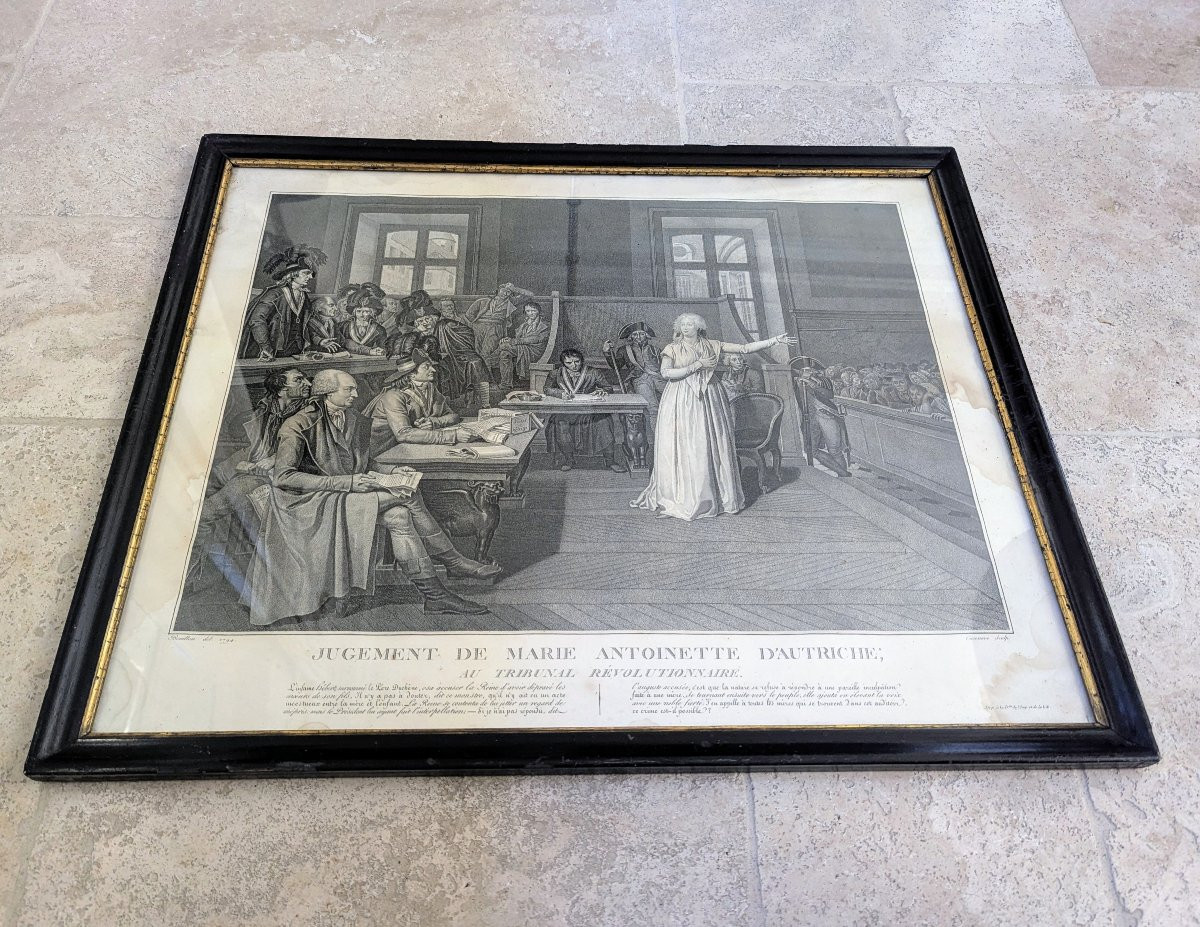 Judgment Of Marie Antoinette. Engraving After Bouillon -photo-5