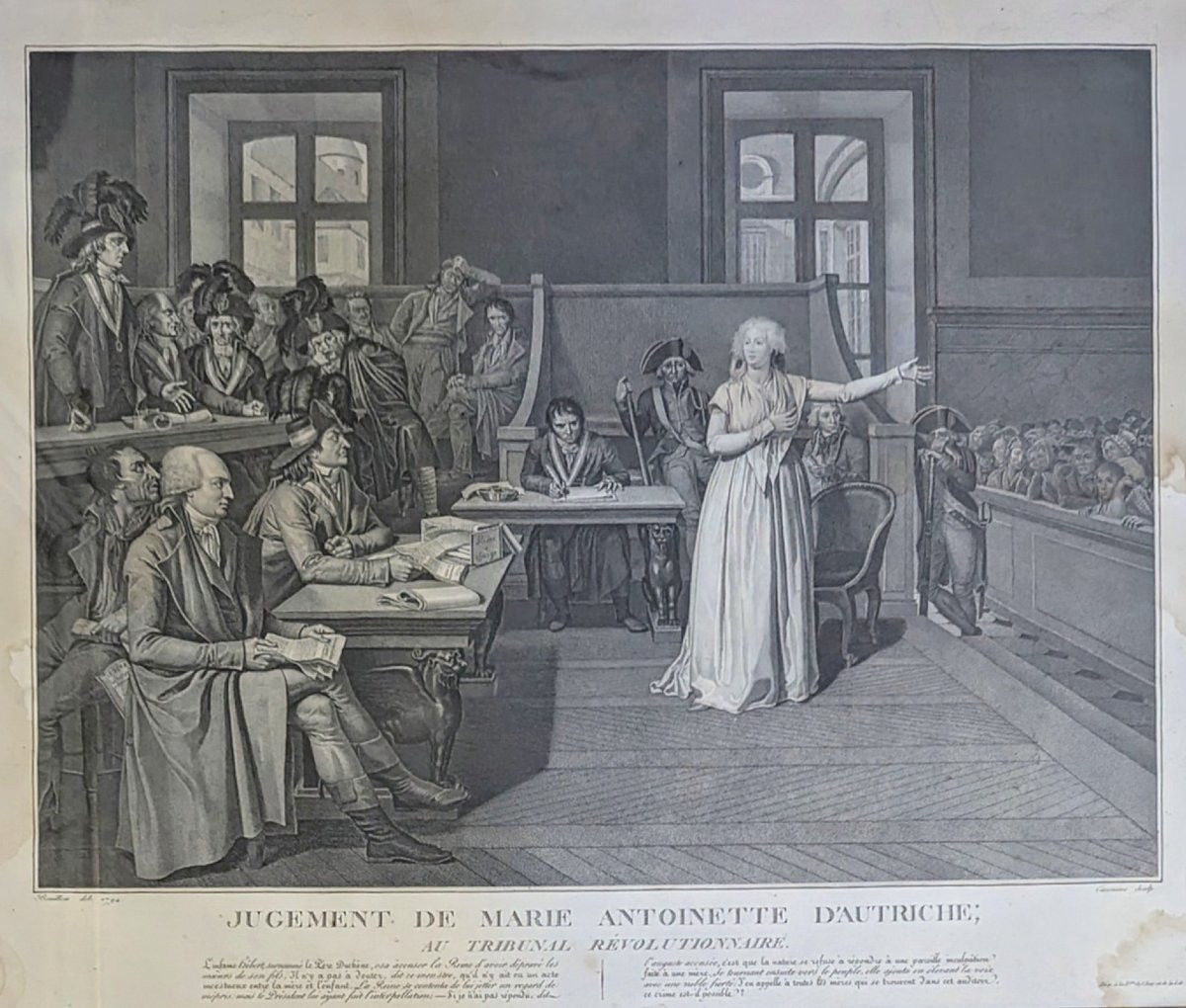 Judgment Of Marie Antoinette. Engraving After Bouillon -photo-6