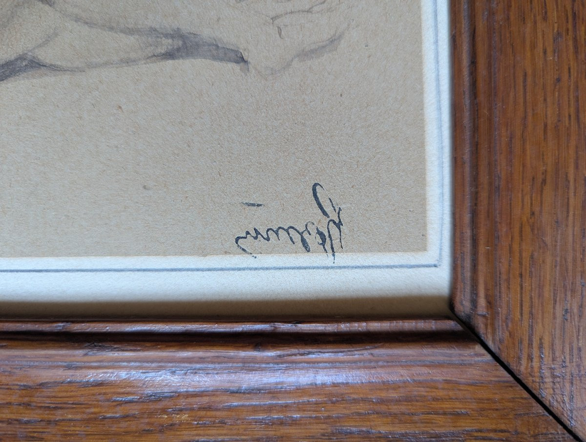Drawing, Wash Of A Reclining Nude Woman By Rozmainsky -photo-3
